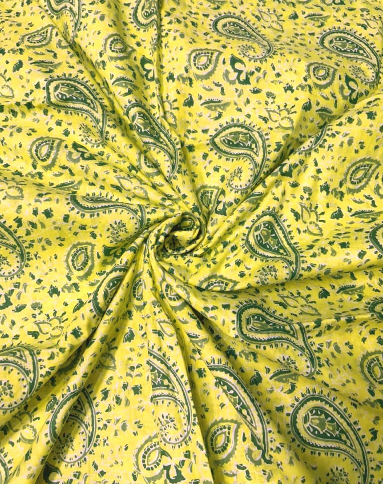 Fashionmart Cotton Fabric Material Sanganeri Printed Hand Print Cotton Fabric Print Women Dress Material Running Jaipuri Women Dress Material Kurtis Natural 43" Inches (2.5 Meter)-image-15