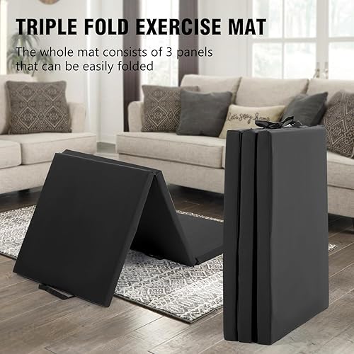 Miniatura 5 de Tapete de yoga grueso de 2 pulgadas para gimnasio en casa, ejercicio, gimnasia, volteras, pilates, equipo de danza, tapete de juego de espuma