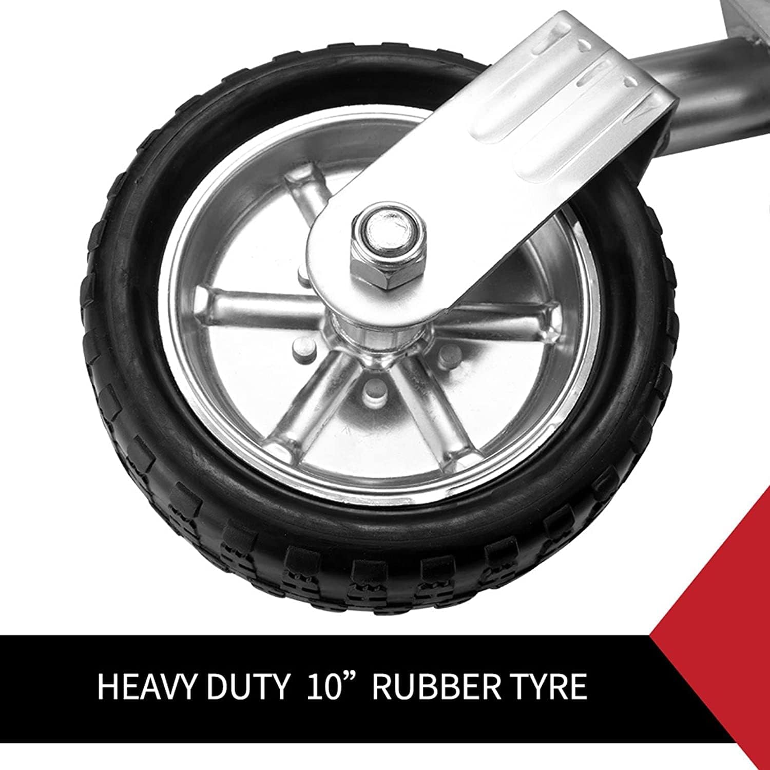 Jack with Wheels Trailer Jack Wheel,Bolt-On Swivel Tongue Jack,Boat Trailer Jack Stand 1500Lbs Capacity 10Inch Lift