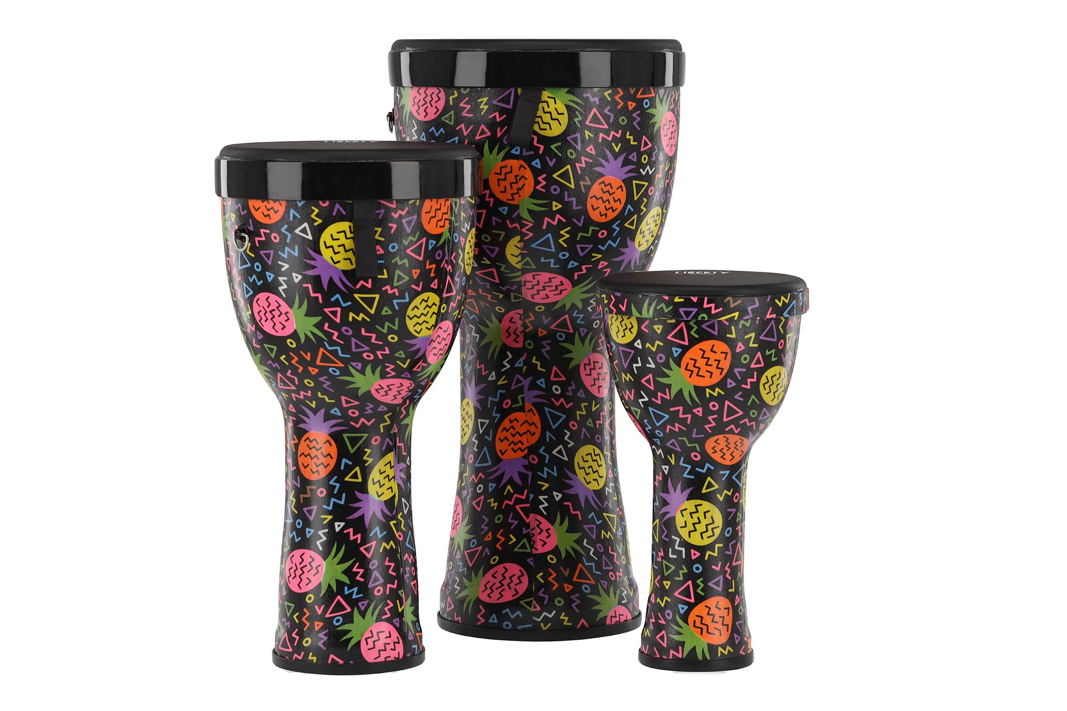 GEWA Liberty Djembé Nestable - Set bestehend aus: 8", 10", 12" - Muster: Pineapple