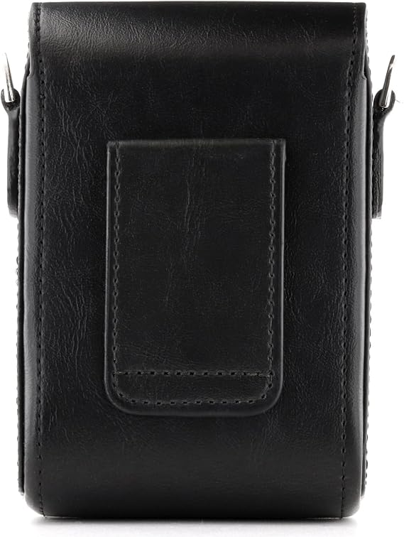MegaGear MG766 Leather Camera Case with Strap compatible with Canon PowerShot G7 X Mark III, G7 X Mark II, G7 X - Black