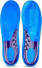 Kit 2 Palmilhas Ortopédicas Silicone Gel Anti Impacto Alívio de Dores Fascite Plantar Proteção Conforto Ajustável 36 ao 39
