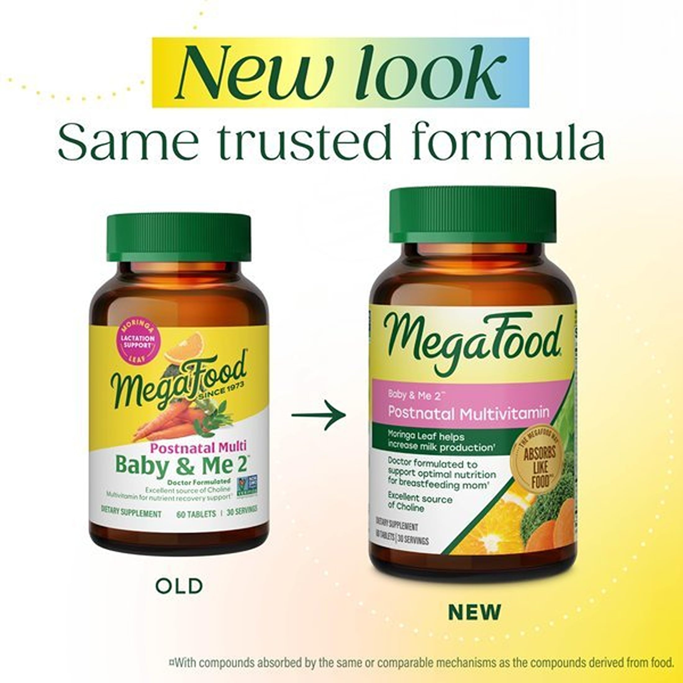 MegaFood Baby & Me 2 Postnatal Vitamins for Women with Moringa, 120 Tablets — Amazon image 2