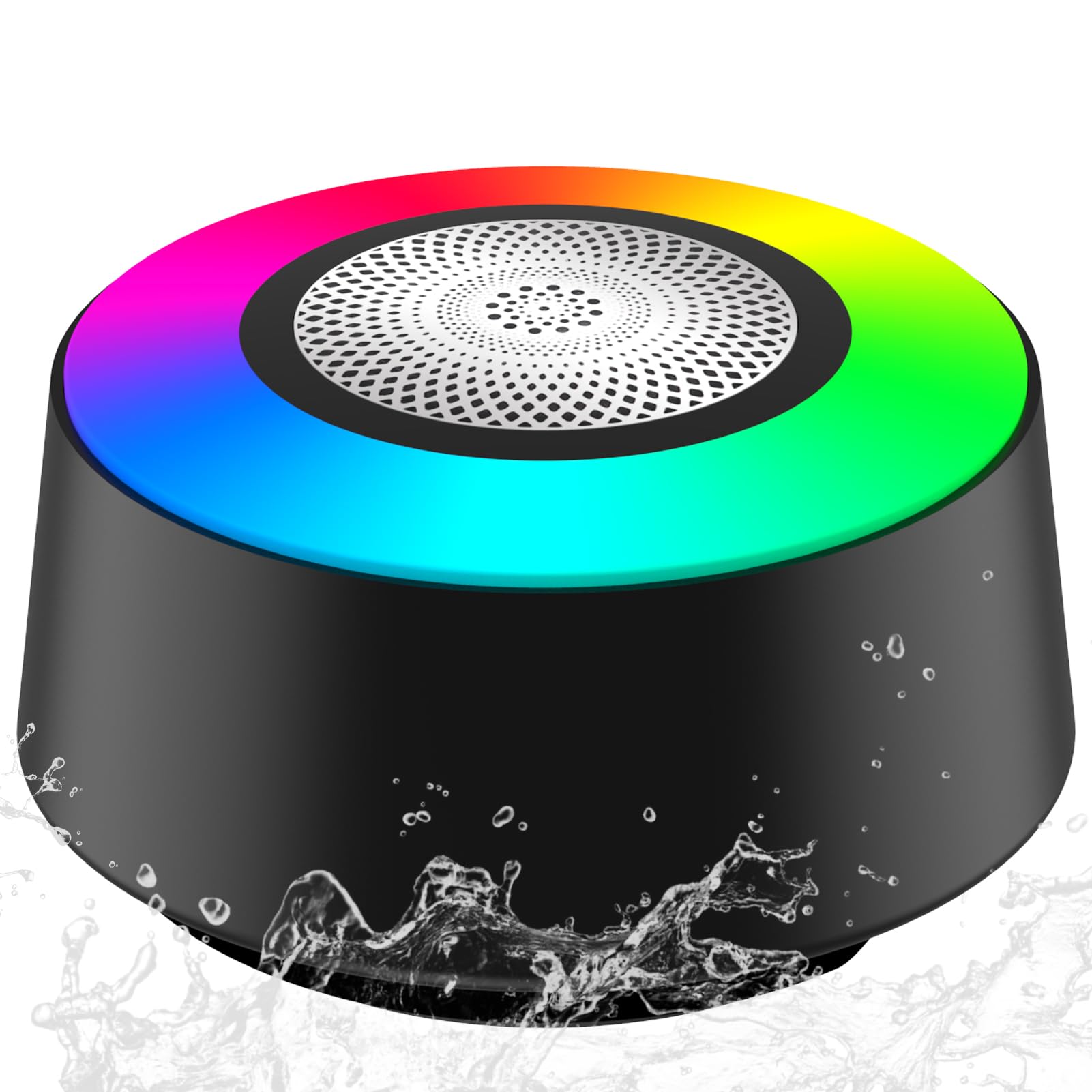eppfunSK006 Portable Bluetooth 5.2 Speaker with RGB LED Light microSD Reader, IPX5 Waterproof, Birthday Gifts for Teen Girls Boy, Mom Gifts Women Kids
