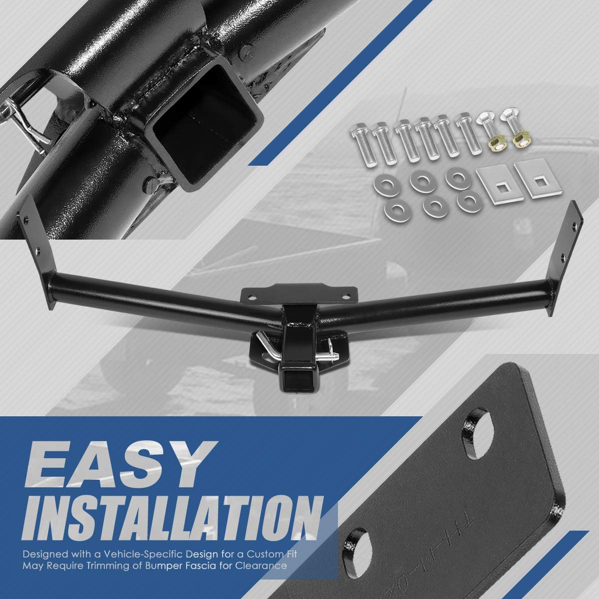 Auto Dynasty 2 Inches Class 3 Trailer Hitch Receiver Compatible with Equinox Vue Torrent Terrain 05-17