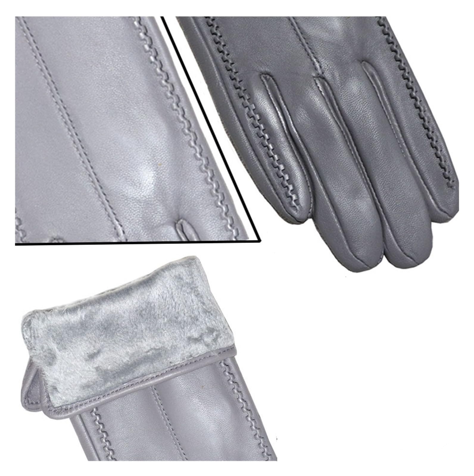 Guanti da equitazione da donna, invernali, caldi, spessi, sottili, touch screen, in pelle