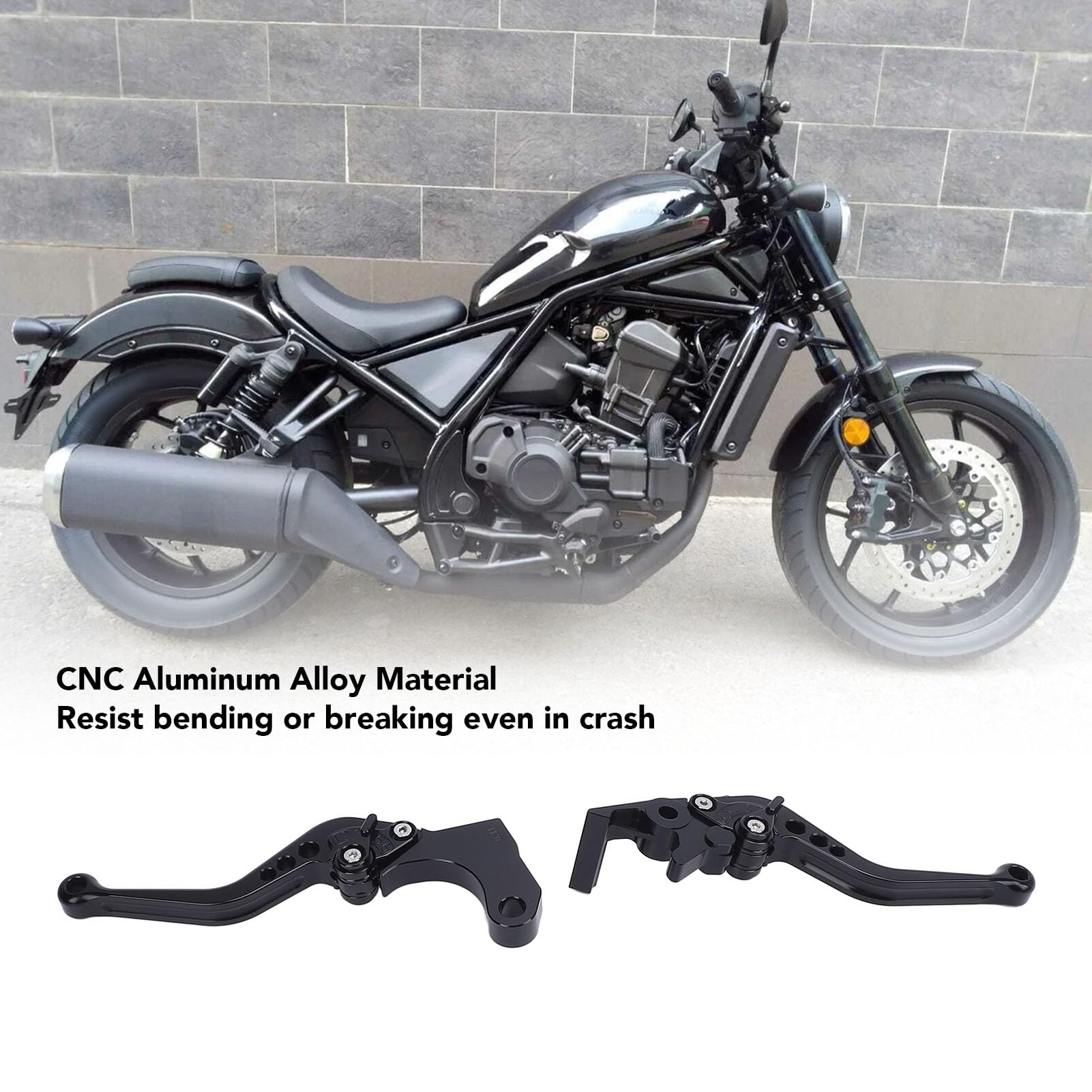 ANGGREK Leve Frizione e Freno Corte Regolabili Compatibili con CMX1100 CM1100 Africa Twin 2021-2025 Coppia Nero