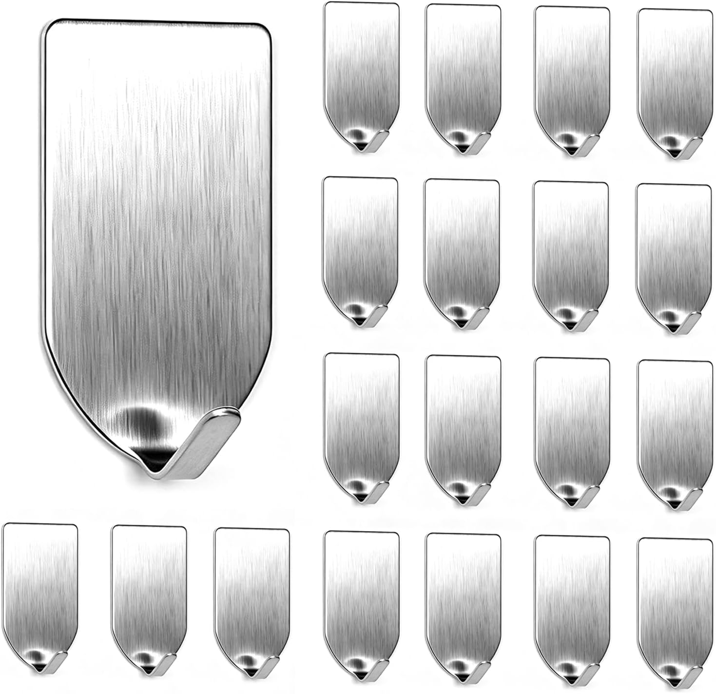 Small Adhesive Wall Hooks, Stainless Steel Sticky Hooks