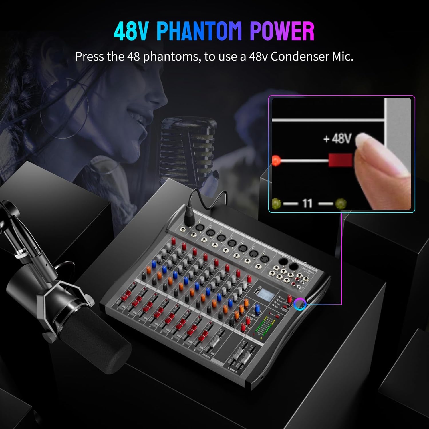 48V Phantom Power Activation