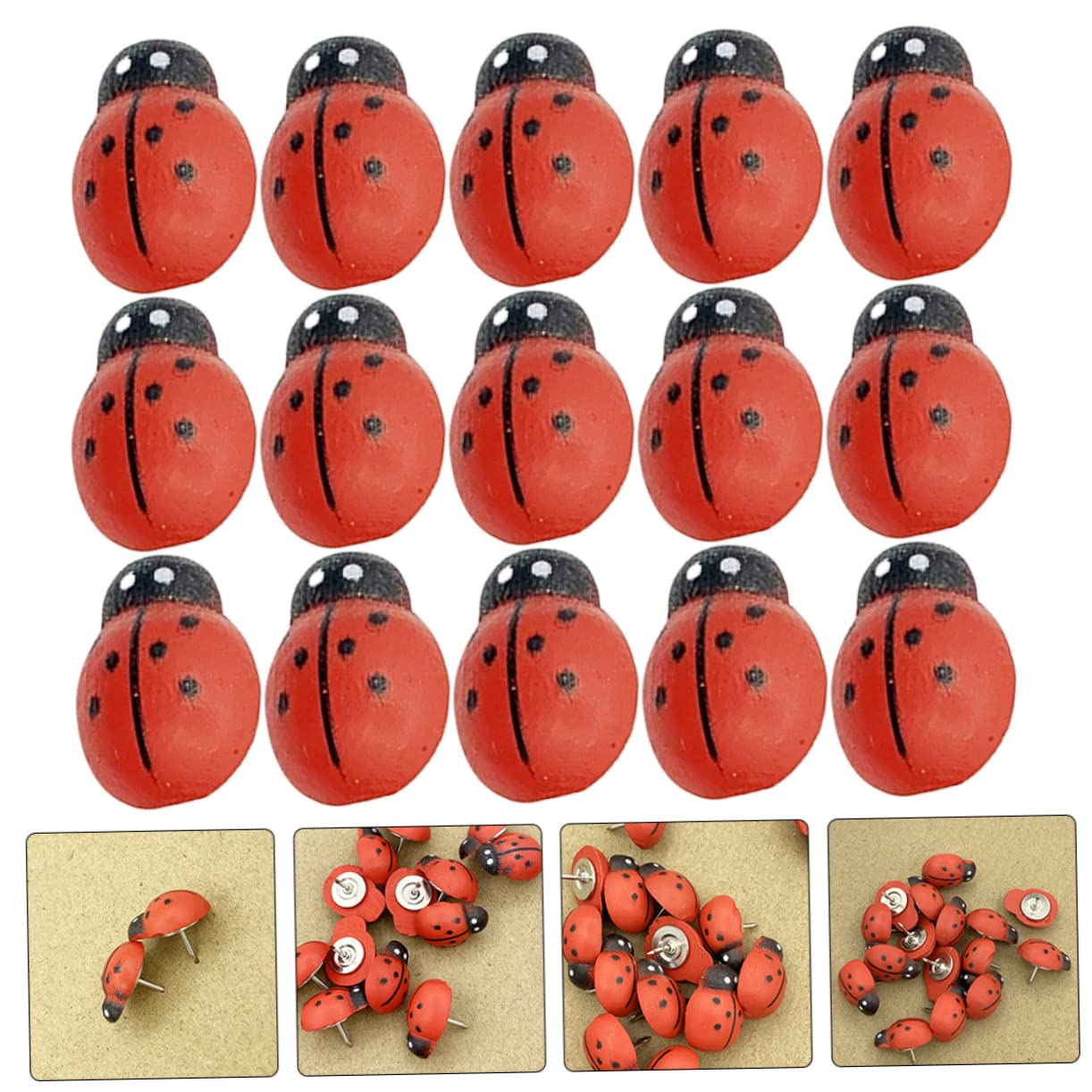 NUOBESTY 300stücke -pinnnadeln Marienkäfer-Form Süße Pushpins Für Pinnwände Korktafeln Und Foto-wände Vielseitig Einsetzbare Reißnägel Für Büro Und -projekte