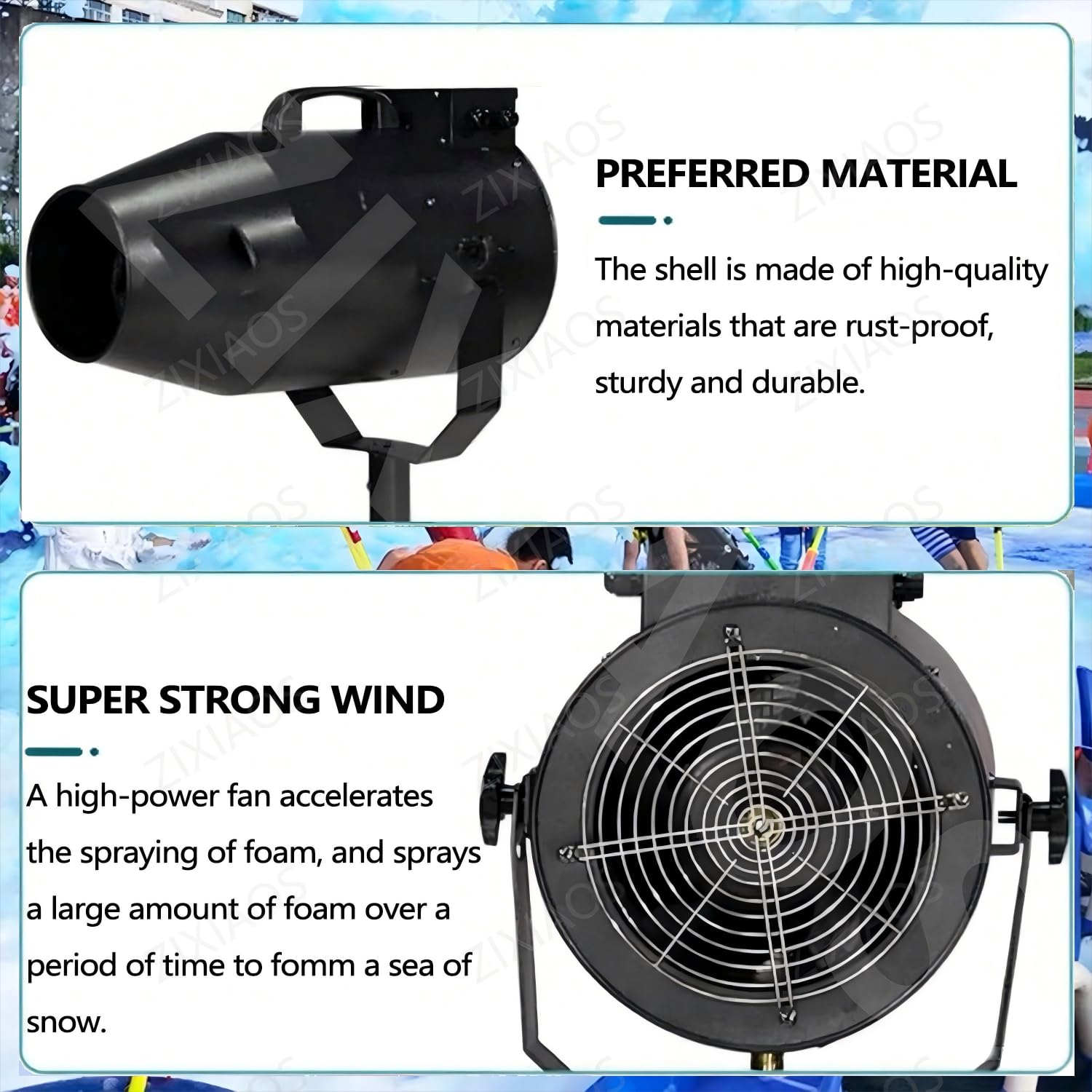 Macchina per Schiuma, Cannone per Schiuma da 1000 W per Feste, Produttore di Schiuma Portatile con Treppiede, Potente Macchina per Schiuma per Feste, per Cortile, Piscina, Eventi All'aperto