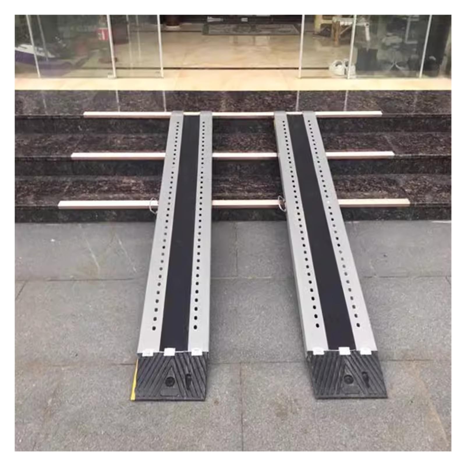 Rampa de umbral, Placas de transición portátiles para sillas de Ruedas, escalones de Scooter Antideslizantes de Mano, patinetes de transición para Puertas (Color: 1 m, tamaño: 2 Unidades)