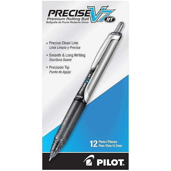 PILOT Precise V7 RT Refillable & Retractable Liquid Ink Rolling Ball
