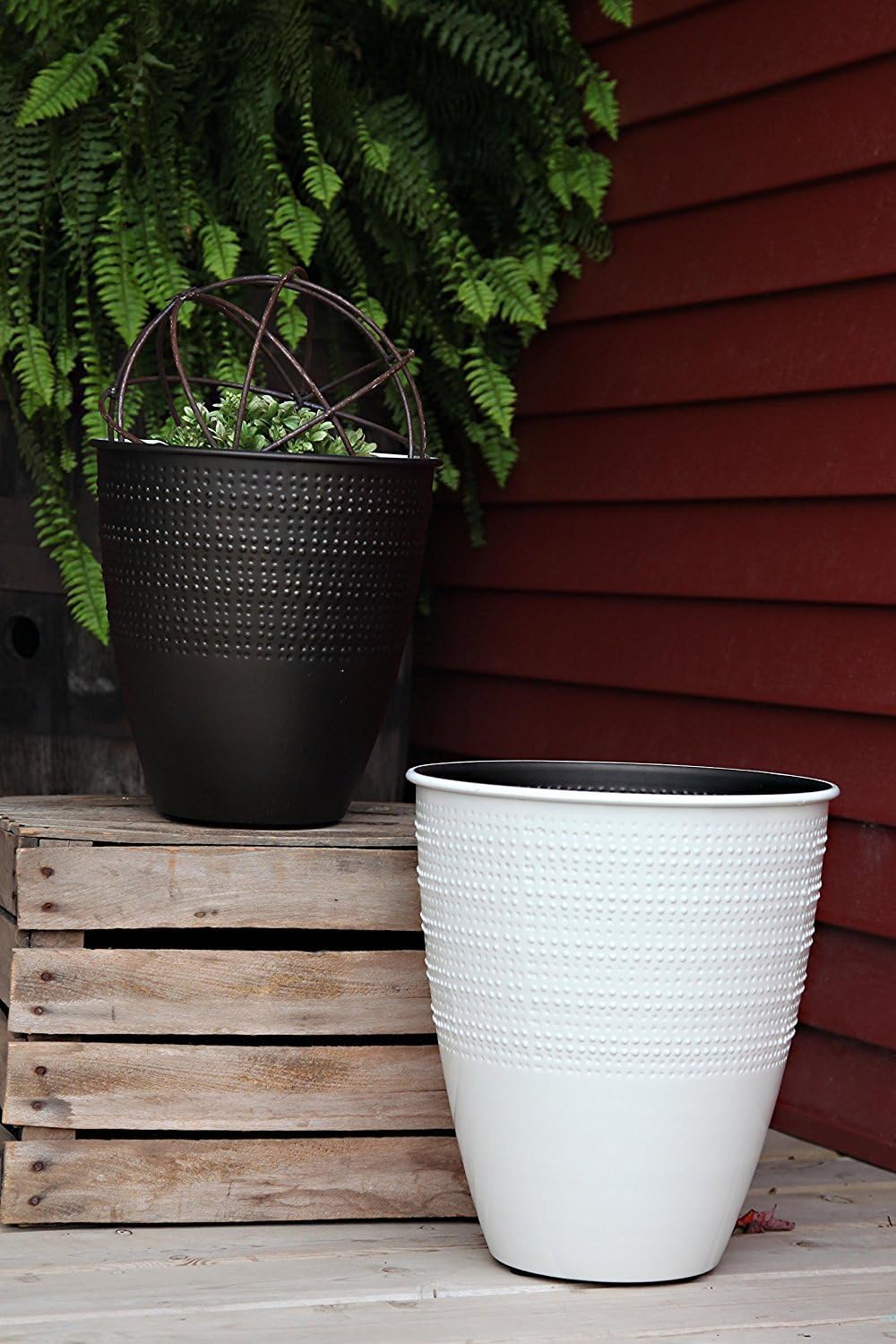 ROBERT ALLEN MPT01988 Dunbar Planter, 14-Inch, White