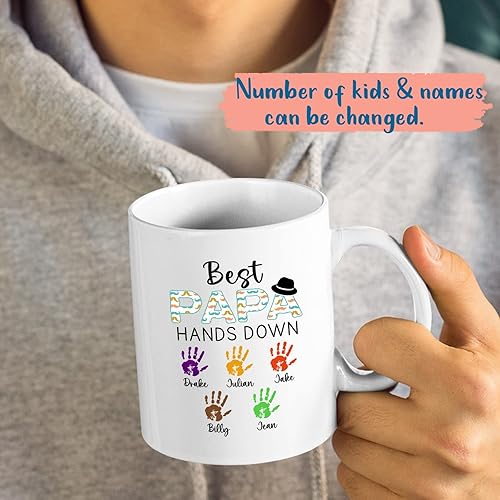 Miniatura 8 de Taza con texto en inglés "Best Papa Ever", tazas personalizadas para papá, tazas con foto personalizadas, regalos de hijo, hija, niños, taza de Taza