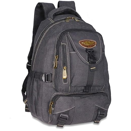 Mochila Escolar Masculina Feminina Em Lona Reforçada (Preto)