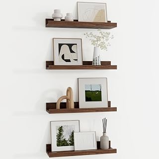 Bilderleiste Walnuss, 4er-Set, 40 cm, für Bücher