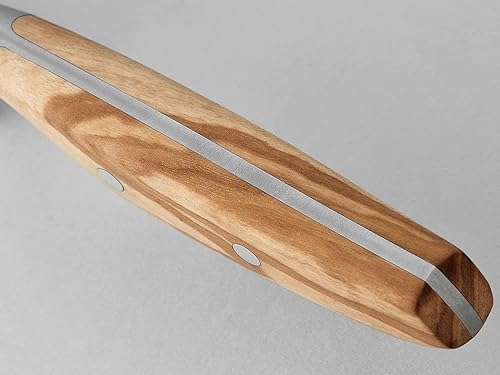 Vista 4 de Wüsthof AMICI - Cuchillo Santoku de borde hueco de 7 pulgadas, color marrón