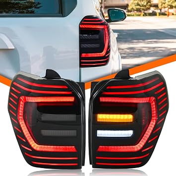 LED Tail Lights for 2010-2023 Toyota 4Runner TRD/Limited/Off-Road/SR5/Sport/Nightshade Taillights Assembly [For 5th Gen 4Runner] Smoked Lens/Driver & Passenger Side Rear Lamp