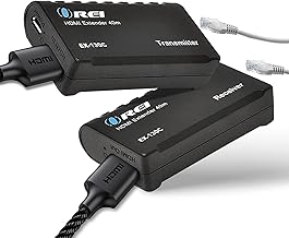 4K HDMI Over CAT6/CAT7 Extender by OREI Extender RJ45 4K@30Hz Upto 150 Ft 1080P Upto 196 FT Full HD POC Transmitter &amp; Rece...