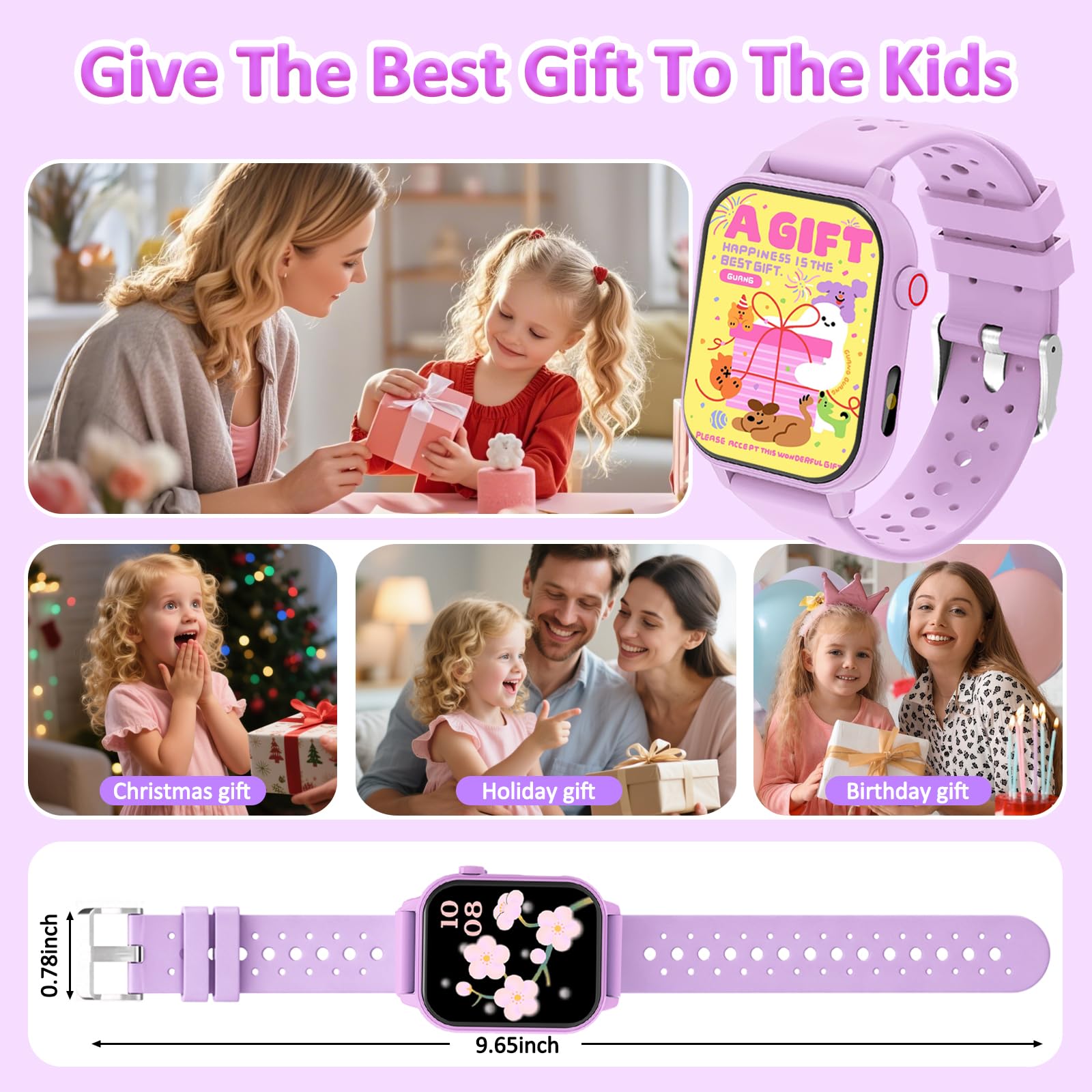 Reloj Inteligente Niño y Niña, Smartwatch Niños con Llamadas Bluetooth