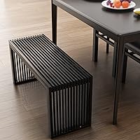 Vista 2 de Banco de comedor de bambú, banco de mesa de cocina de 35 pulgadas, decoración de casa de campo, banco de zapatos de entrada, banco al aire libre