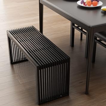 APRTAT Bamboo Dining Bench 35 Inch Indoor Wooden Shoe Benches for Entryway | Easy Assemble, Sturdy & Durable,Slatted Design,Versatile Everyday Seating,Living Room Hallway Bedroom Bathroom