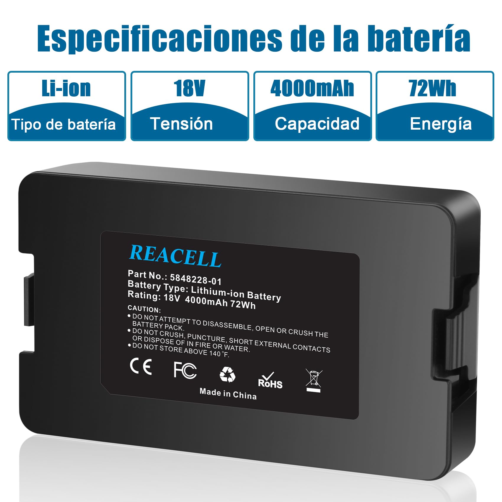 18V Batería Compatible con Automower 115H/305/310/315/315X (2020) | 4000mAh Alta Capacidad Batería de Repuesto Compatible con Gardena Sileno City/Life, para Gardena Sileno Minimo 250