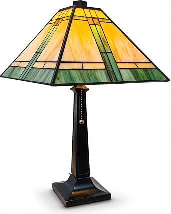 Tiffany Style Handmade Stained Glass Mission Desk Lamp 12x19 inches