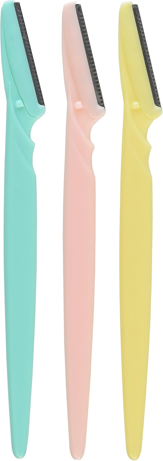 Tinkle D120 Eyebrow Facial Hair Shaper Trimmers Dermaplaning Razors - 3 Pack