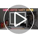 Vanity Mirror with Lights 22"x18", Lighted Makeup Mirror with 10X Magnification, Smart Touch 3 Colors Dimmable, 360° Rotation, Women Gift, Dresser Mount, Bathroom (White)