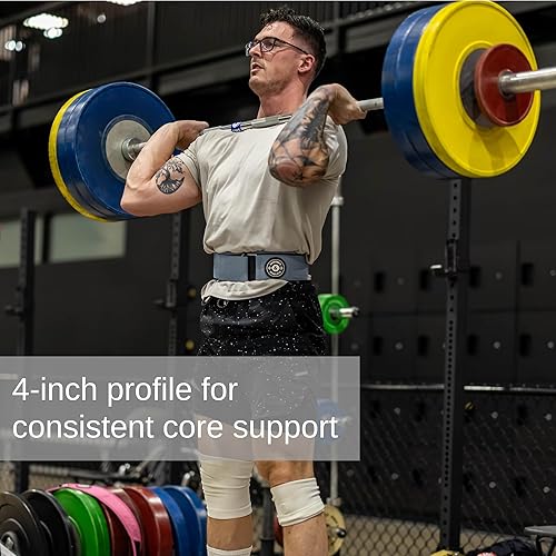 Miniatura 2 de Cinturón de levantamiento de pesas para sentadillas, cinturón de levantamiento de pesas para peso muerto, soporte de espalda de 4 pulgadas para