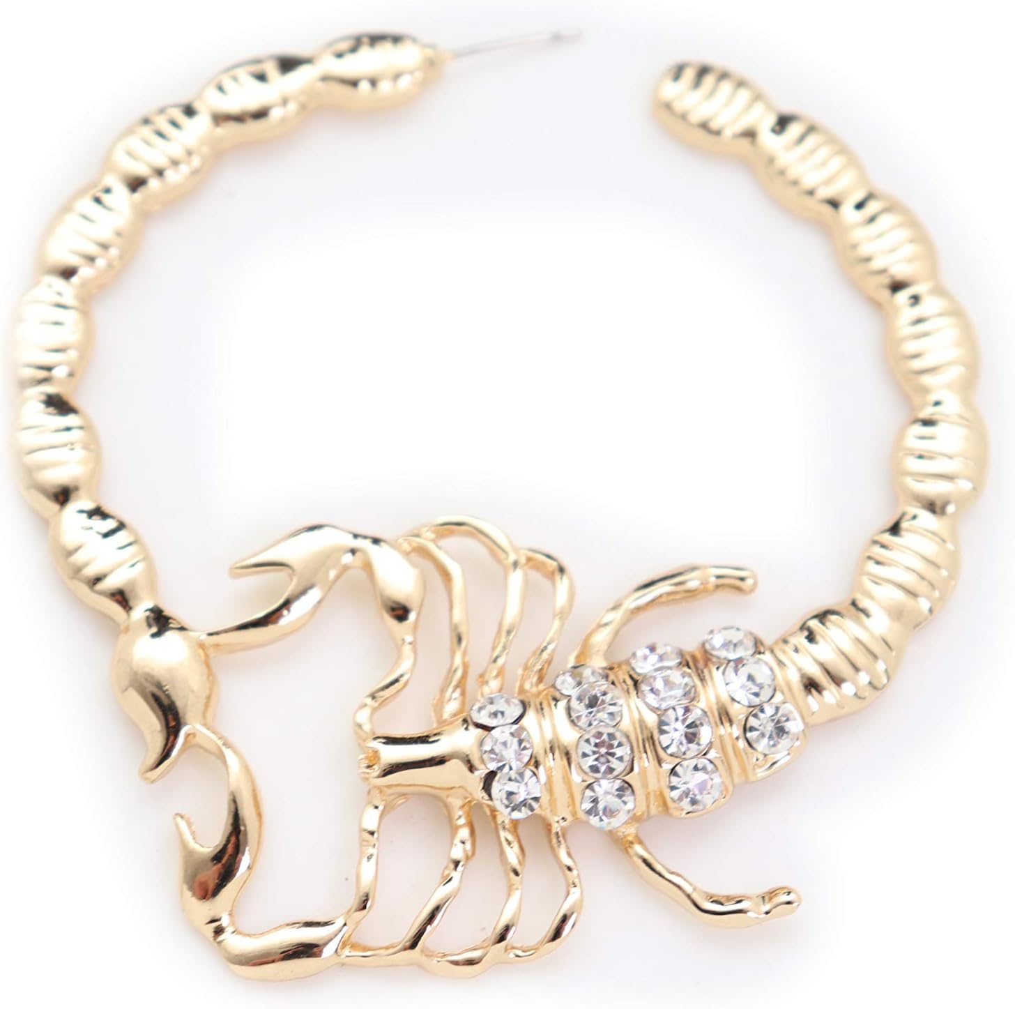 TFJ Women Fashion Hook Earrings Set Gold Metal Color Big Scorpion Silver Hoop Beads