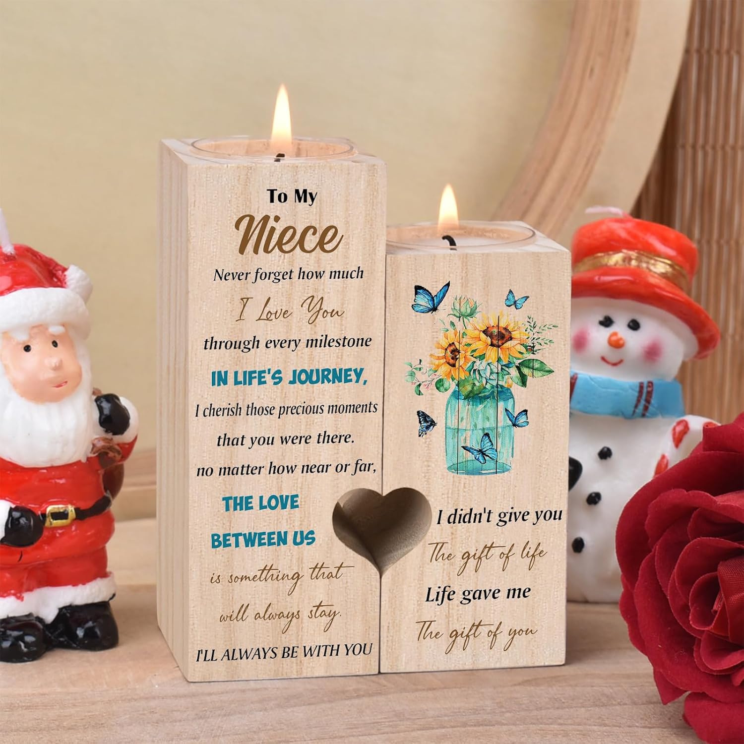 Niece Gifts from Auntie, Candlestick, Niece Gifts from Aunt, Birthday for Niece - Image 2