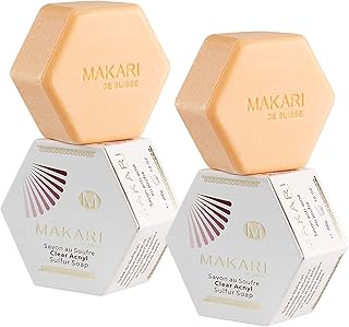 MAKARI Jabón clásico de azufre de acnilo, paq...