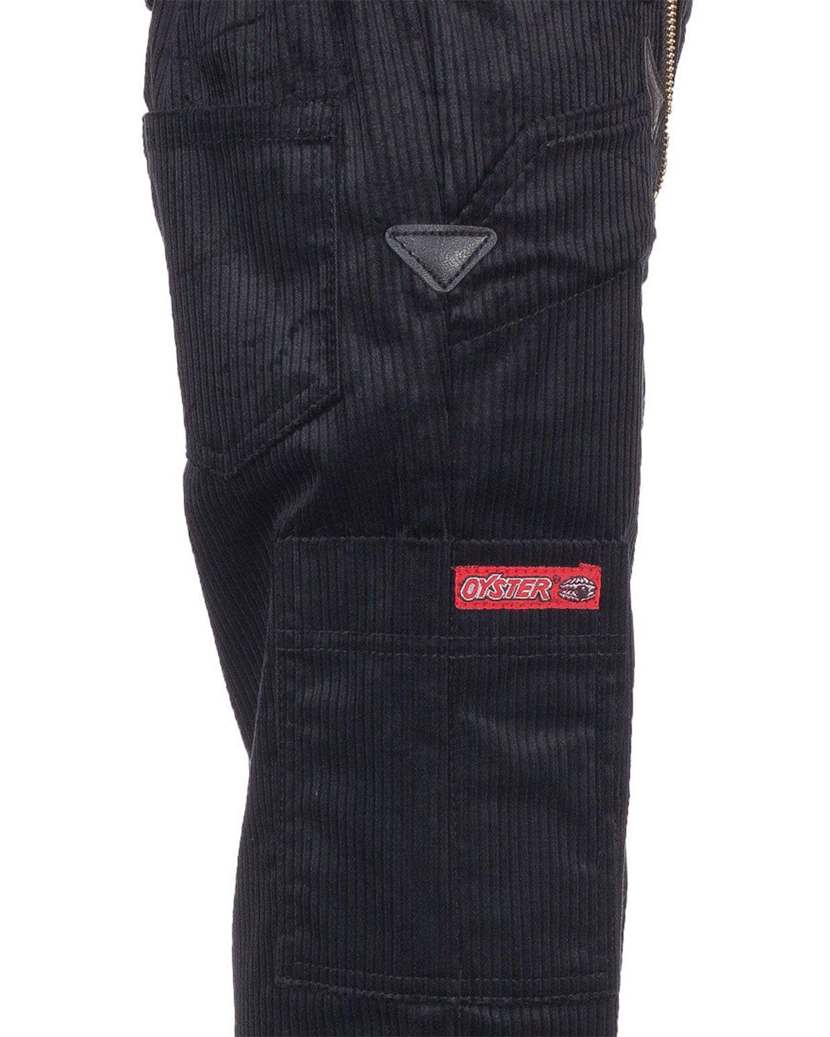 OYSTER Timas Zunfthose für Kinder, Arbeitsweste aus Cordstoff, für Jungen und Mädchen, schwarz