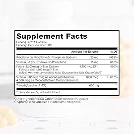 Pure Therapro Rx Methylated B Complex Vitamins Made in USA, 4 Month Supply | Methyl B Complete Quatrefolic 5-MTHF Folate, B12 Methylcobalamin, TMG Trimethylglycine, Methylfolate | Pharm Grade