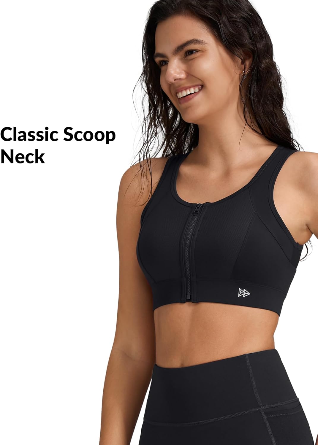 Yvette Front Zip Sports Bras for Women High Impact Supportive Mesh Back Bra for Running - Image 3