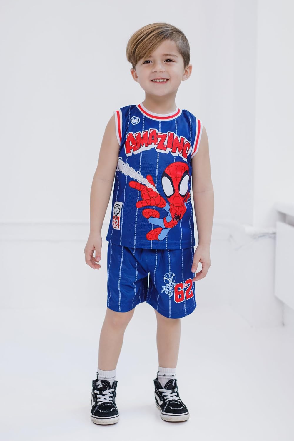 Marvel Boys' Athletic Mesh Tank Top and Shorts Set Toddler to Big Kid
