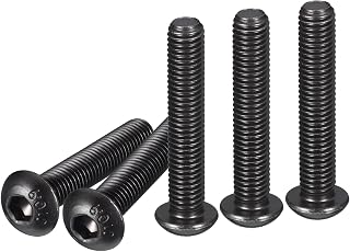DTGN M10-1.5x60mm Innensechskantschrauben mit Linsenkopf - 10er Pack - Geeignet für Maschinen - Kohlenstoffstahl Schwarzoxid - Sechskantantrieb Vollgewindebefestigung