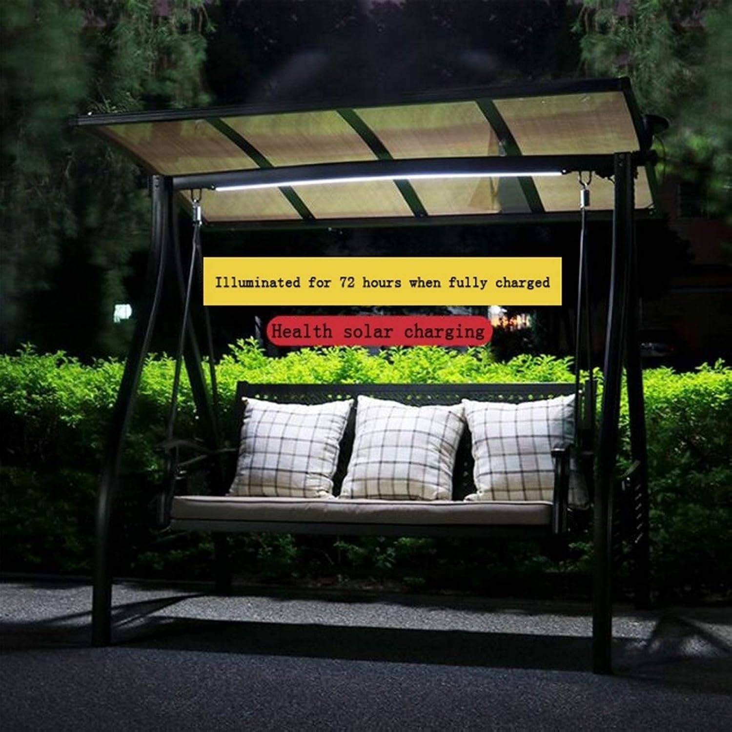 Patio Swing with Cushions and Canopy, Outdoor Lounge Chair Outside Furniture Outdoor Swing Chair Bench Outdoor Porch