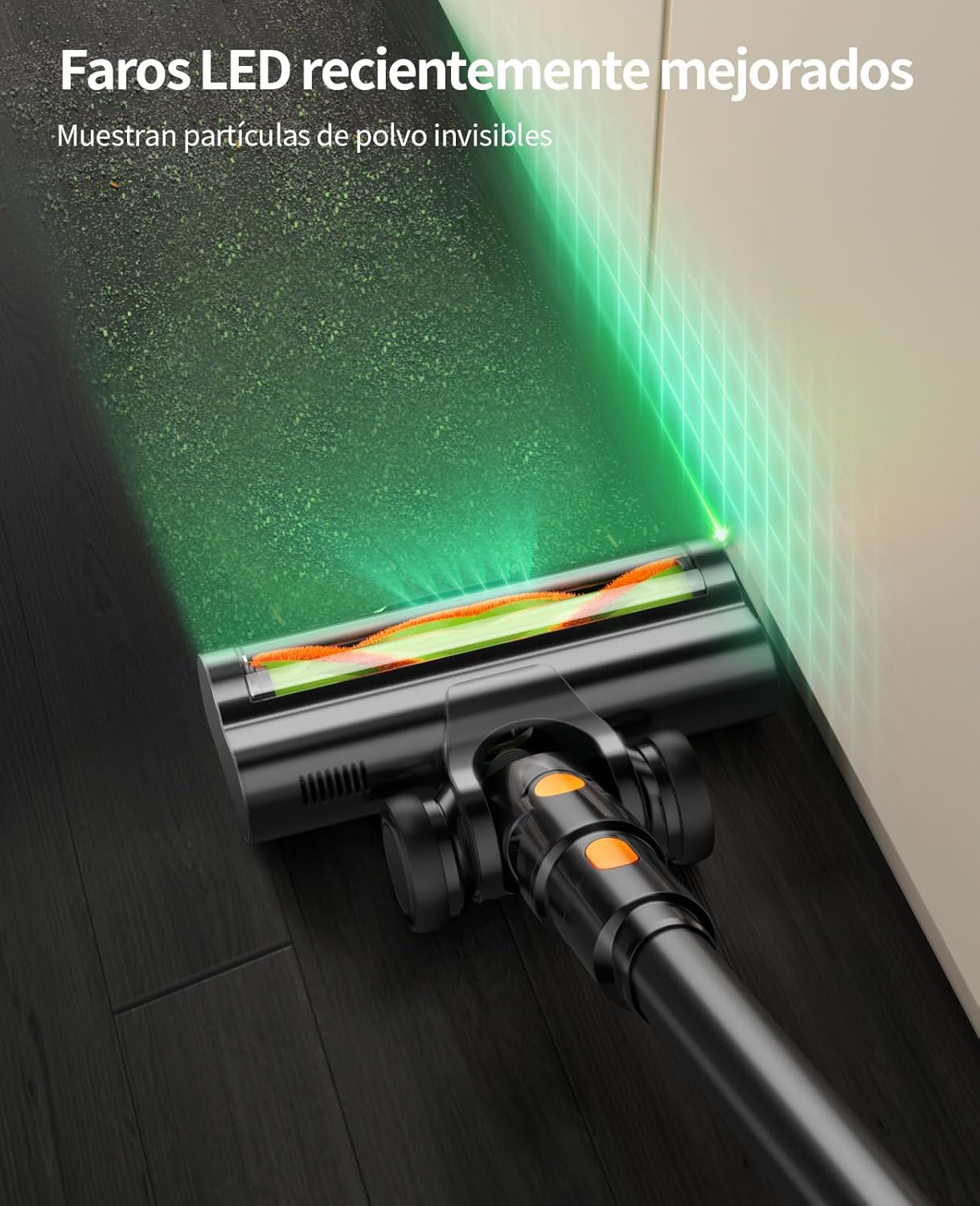 SunSare Aspiradora Sin Cable, 600W/50KPA/65Min (Eco), 1.8L Aspirador Sin Cable con Función de Aromaterapia, Pantalla LED inteligente, Función Antienredos para Pelo de Mascotas, Alfombras, Pisos, Coche 8