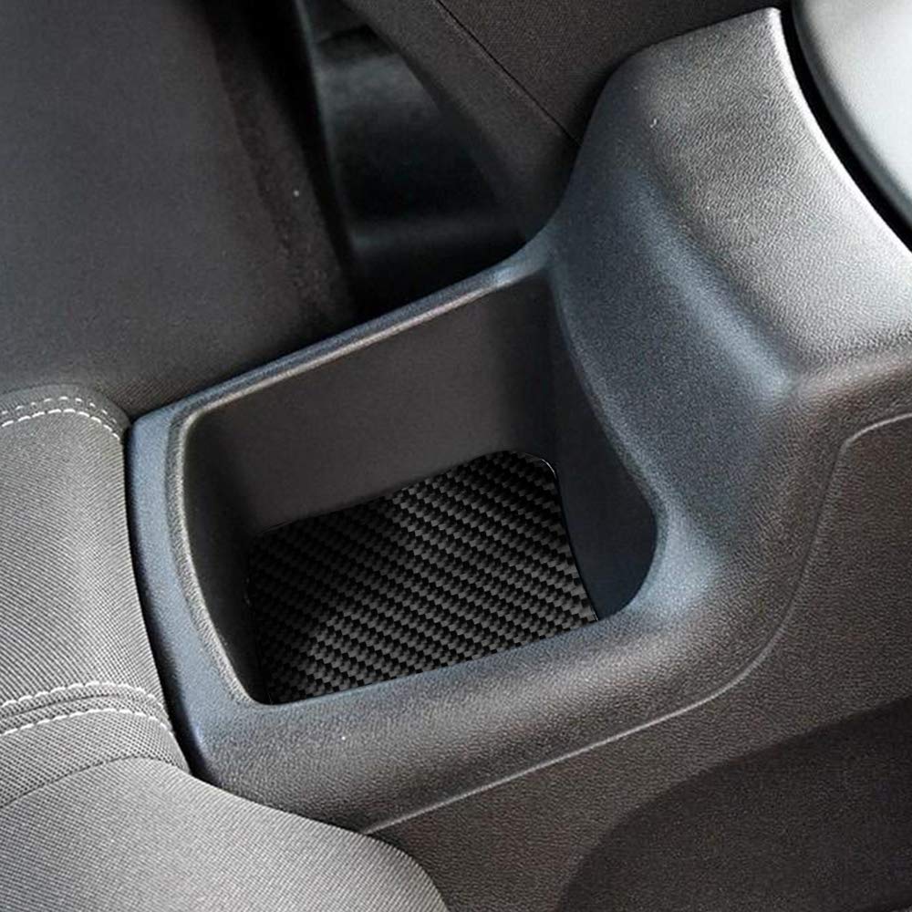Carbon Fiber Rear Seat Storage Box Frame Trim for Chevrolet Camaro 2017-2019