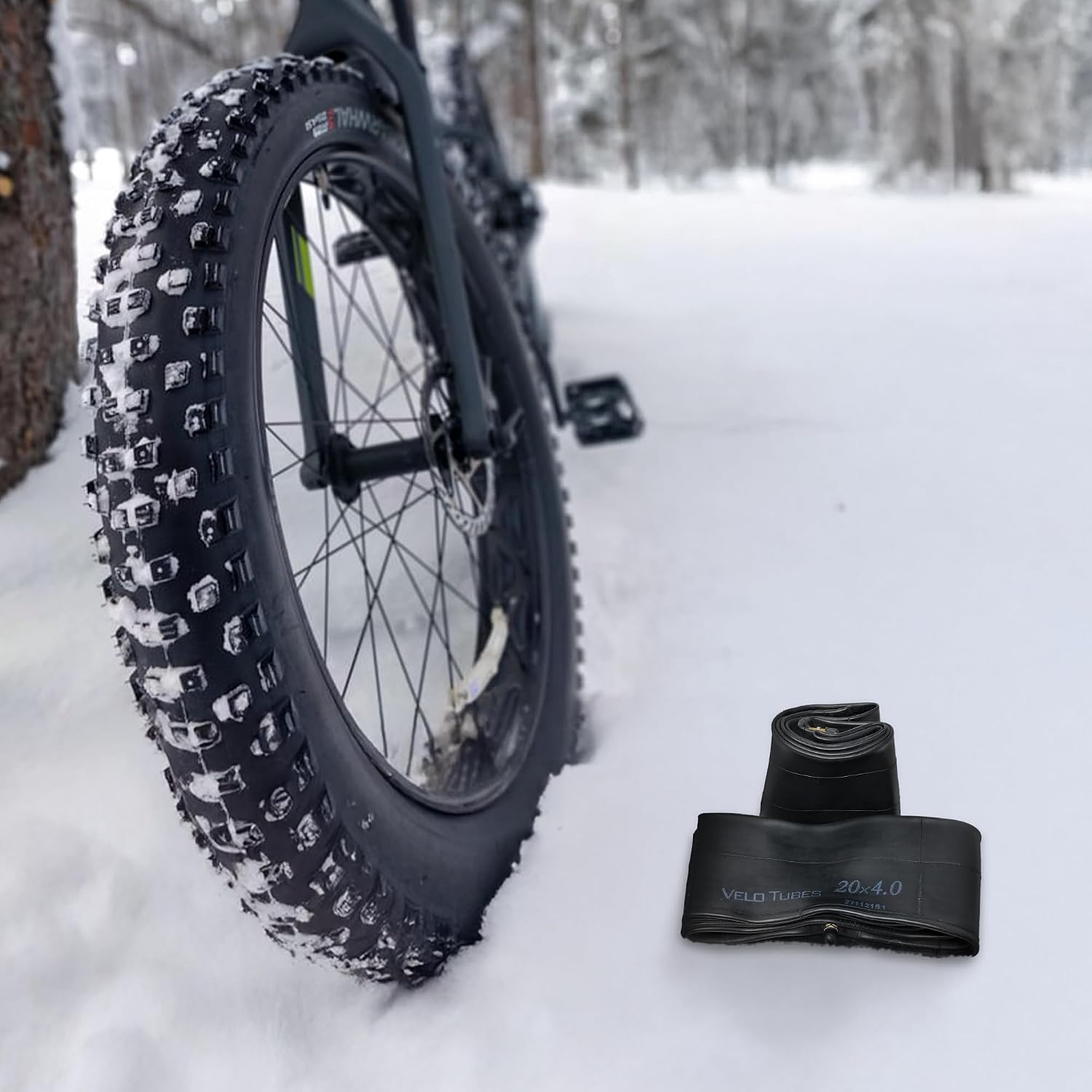 VeloTubes Fat Bike Inner Tubes 20 x 4.0 Threaded 33mm Schrader Valve, Fat Bicycle Tubes, Pack of 2 or 4