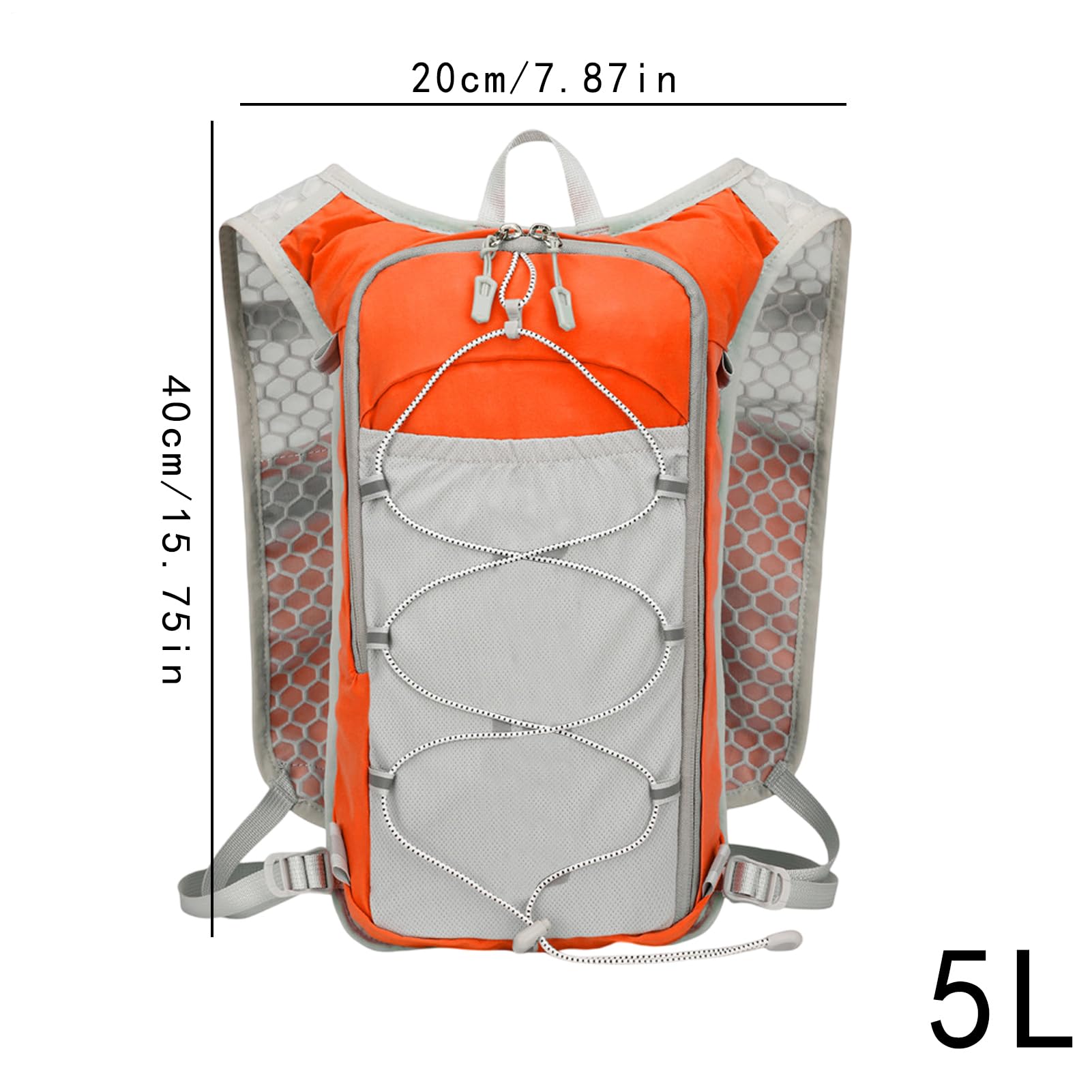 Gilet D'Hydratation Pour La Course | Gilet D'Hydratation Réglable Avec Bandes Réfléchissantes - Sac à Eau pour Cyclisme - pour Course Randonnée Cyclisme Jogging Équitation Sports Marche en Plein