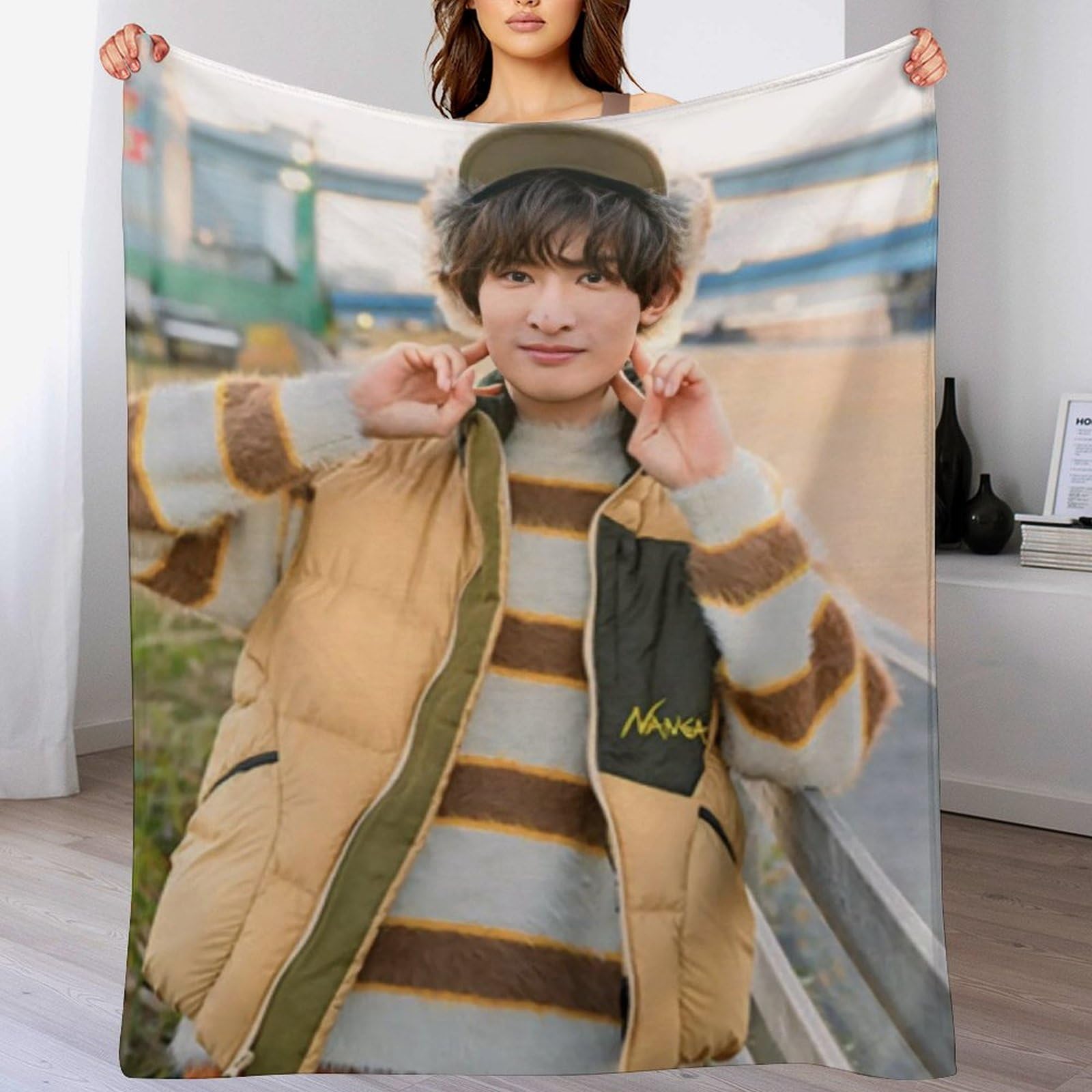 Amazon｜Snowman 写真 向井 康二 フランネル毛布 シングル