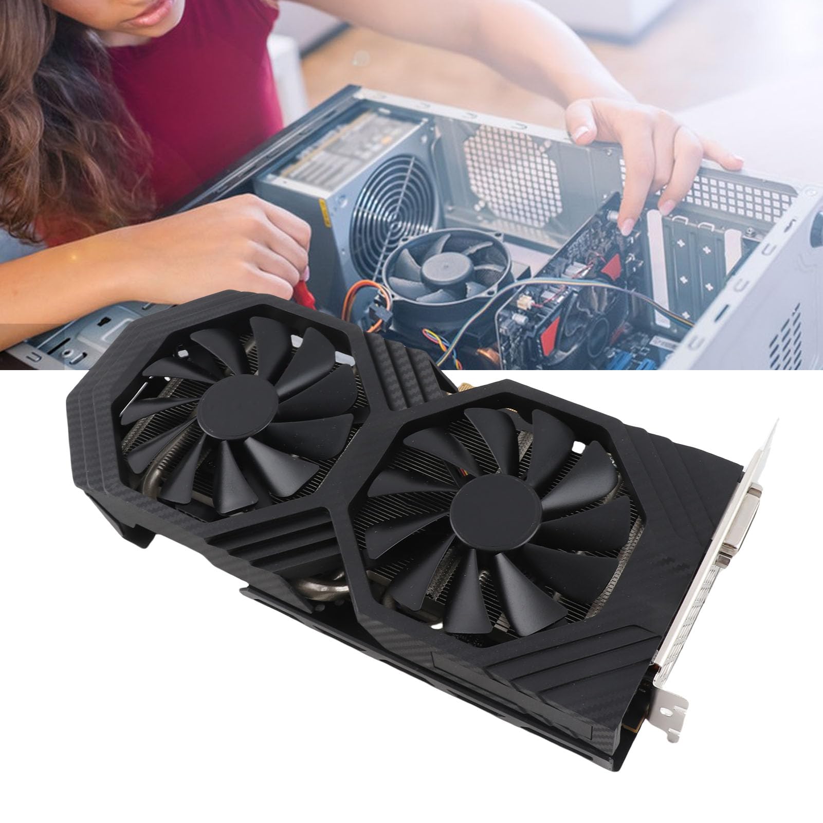 ZJchao Gpu, Schede Grafiche per Computer PCI Express 3.0 X16 Doppia Ventola di Raffreddamento Dissipazione del Calore Rapida e Silenziosa 8 GB GDDR5 256 Bit Scheda Grafica da