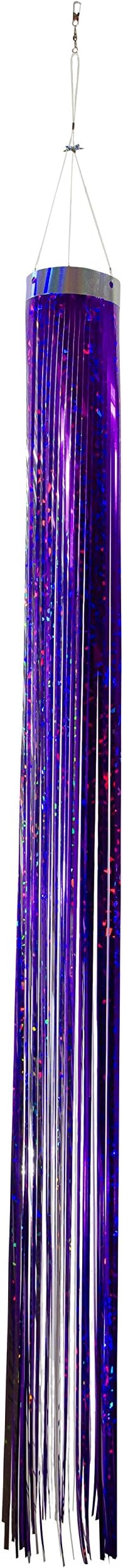 In the Breeze9056 Purple Mylar Holographic Windsock