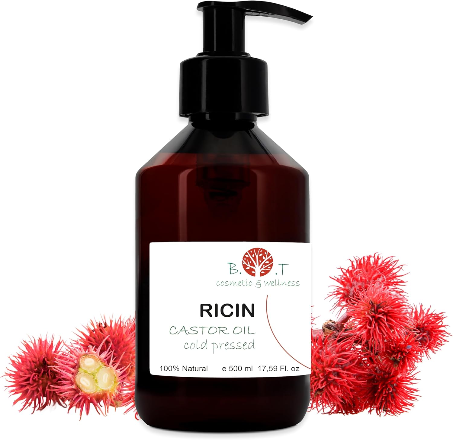 Pure Castor Oil Hair Growth Serum, EyeLashes Grow, Dry Hair Repair Oil