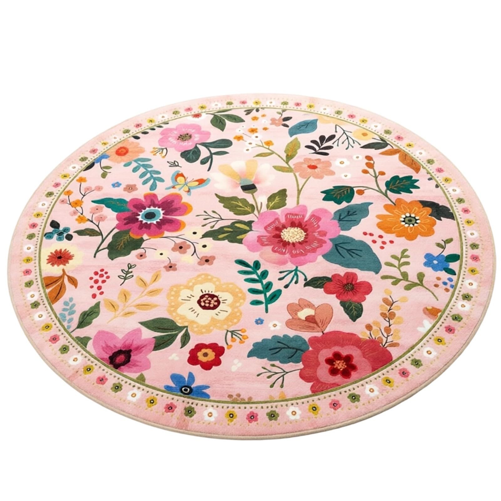 Alfombra de franela lavable de 120 cm para decorar el suelo del salón
